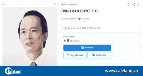 Read more about the article Hình ảnh NFT ông Trịnh Văn Quyết được bán trên sàn OpenSea với giá 390 triệu đồng