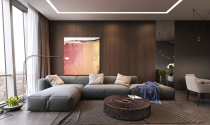 Căn hộ 72m2 đầy ấn tượng khi được trang trí với tông màu gỗ tối