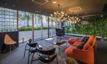 Tòa nhà văn phòng với những khối hộp kính xen kẽ thiên nhiên tại quận Bình Thạnh