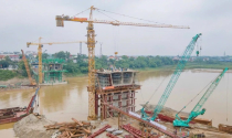 Huy động tổng lực, tăng tốc thi công cầu Phong Châu