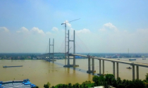 Tiến độ cây cầu dây văng hơn 6.800 tỷ nối Tiền Giang và Bến Tre