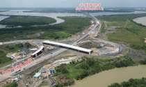 Toàn cảnh cầu Nhơn Trạch và nút giao Vành đai 3 với cao tốc TP.HCM - Long Thành
