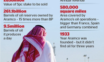 Tập đoàn lớn nhất thế giới Saudi Aramco sẽ bán 5%