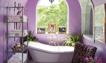 Phòng tắm quyến rũ với màu tím