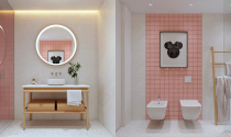 Phòng tắm với sắc hồng cá tính “nhìn là mê”