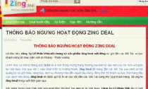 Mua sắm cộng đồng Zingdeal đóng cửa