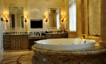 Phòng tắm dát vàng cho giới thượng lưu