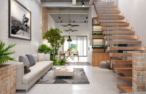 Tạo điểm nhấn khi trang trí phòng khách nhà ống