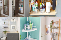 Mẫu kệ để đồ nhà tắm đơn giản nhưng độc đáo