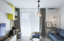 Căn hộ trẻ trung, tràn đầy sức sống với tông màu trung tính