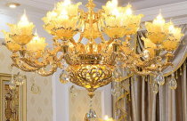 Đèn trang trí phòng khách biệt thự thêm sang trọng