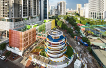 Trường mầm non hình xoắn ốc đa sắc màu bắt mắt tại Hà Nội