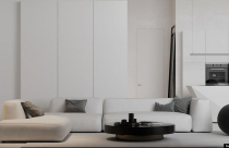 Căn hộ đầy cá tính khi trang trí với nội thất đơn sắc