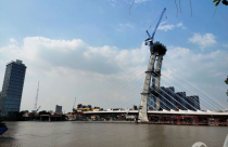 Cầu Thủ Thiêm 2 tiếp tục thi công sau thời gian dài “đứng bánh”