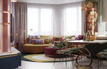 Căn hộ tươi mới, trẻ trung với nội thất đa màu sắc