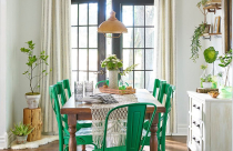 10 ý tưởng trang trí phòng ăn màu xanh mát mẻ và bắt mắt