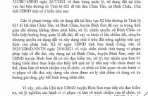 Quảng Ngãi: Huyện Bình Sơn có bất lực trong việc xử lý các vi phạm về sử dụng đất?