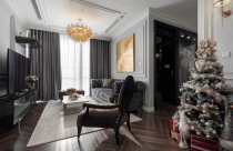 Căn hộ 90m2 theo phong cách bán cổ điển sang trọng và lãng mạn của gia đình nhỏ tại Hà Nội