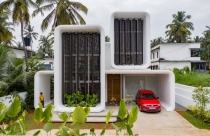 Nhà 2 khối bo góc lạ mắt với ý tưởng trò chơi xếp gạch cổ điển tại Ấn Độ