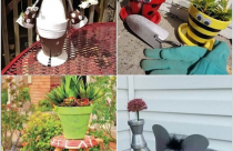 Tái chế những đồ vật cũ trang trí sân vườn độc đáo
