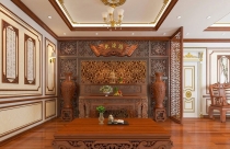 10 mẫu thiết kế phòng thờ tân cổ điển đẹp, độc đáo, sang trọng