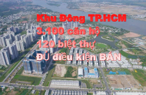 Hơn 3.100 căn hộ và 120 biệt thự tại Khu Đông TP.HCM đủ điều kiện mở bán