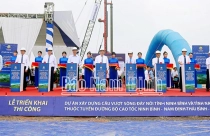 Nam Định triển khai thi công cầu vượt sông Đáy gần 1.500 tỉ đồng