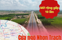 Tuyến đường quan trọng bậc nhất Nhơn Trạch, giao cắt với Vành đai 3 được mở rộng gấp 10 lần, tương lai là cửa ngõ ra vào sân bay lớn nhất cả nước