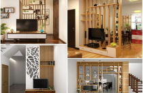 Mẫu vách ngăn phòng khách nhỏ được ưa chuộng năm 2025