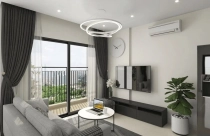 Thiết kế phòng khách căn hộ chung cư theo phong cách hiện đại, đơn giản