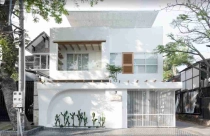 Nhà 3 tầng ở Thủ Dầu Một ấn tượng với thiết kế đường cong đầy sức sống