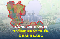 Hé lộ tương lai TP.HCM qua 3 vùng phát triển và 3 hành lang