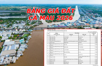 Chính thức: Cà Mau công bố BẢNG GIÁ ĐẤT 2026 - Đây là TOP 10 tuyến đường có giá cao nhất
