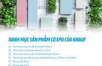 Knauf - đơn vị thạch cao tiên phong có EPD cho tấm thạch cao và khung kim loại