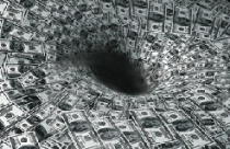 Vàng, chứng khoán, đô-la và... hố đen 