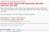 Bán tháo chung cư Đại Thanh suất ngoại giao