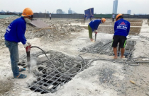 Đảm bảo an toàn trong quá trình phá dỡ sai phạm ở 8B Lê Trực