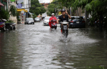 Đường vào sân bay Tân Sơn Nhất lại ngập