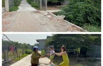 Long An: Chính quyền "giải cứu" nhà dân bị chặn bằng hàng chục tấn bê tông!