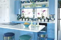 Xu hướng trang trí nhà bếp với màu xanh năm 2010