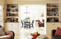 Trang trí nhà bằng giá sách 