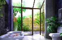 Mở phòng tắm ra thiên nhiên 