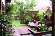 Thiết kế sân vườn với Thủy, Mộc 