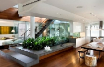 Trang trí giếng trời trong nhà phố 