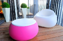 Ngoại thất ấn tượng với ghế kẹo cao su 