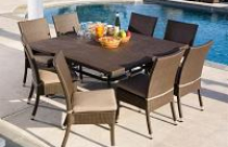 Bàn ghế giả mây cho không gian ngoài trời