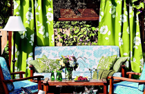 Làm điệu không gian ngoại thất với rèm