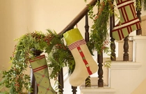 Trang trí cầu thang đêm giáng sinh