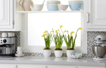 Căn bếp tươi mới với kệ đựng phong cách