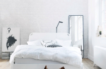 Một bức tường được sơn trắng, xu hướng đang nổi